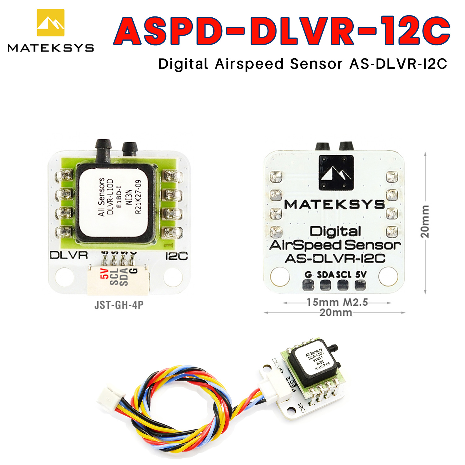 Drone Racing Flight Controller - MATEK Mateksys ASPD-DLVR 12C capteur de