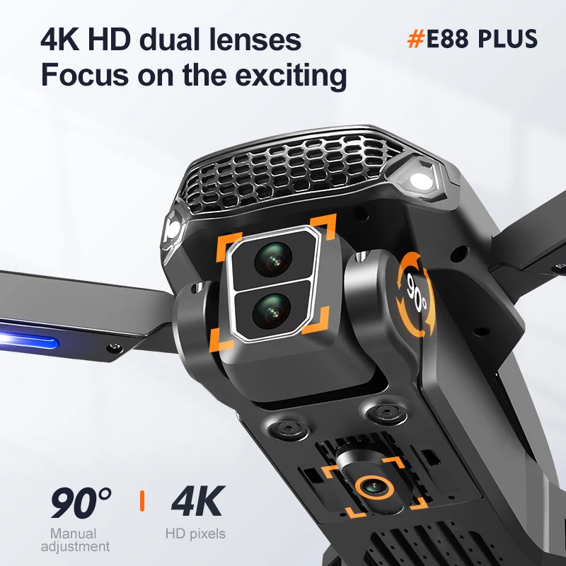 Nouveau drone quadrirotor E88  - Drone Racing Camera avis et prix